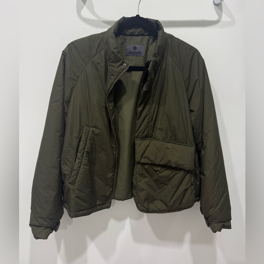 Green Bomber Puffy Jacket